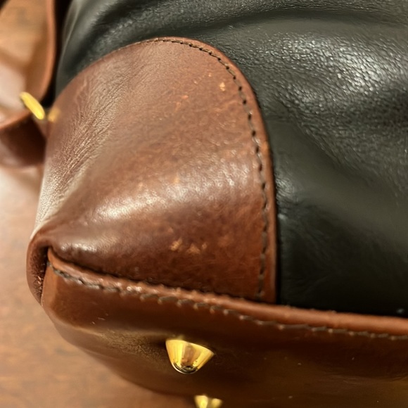 Marino Orlandi Italian made Black leather with Brown Leather Trim - Picture 11 of 16